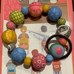 Colorful Teacher Wrist Keychain